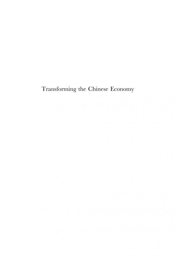 Transforming The Chinese Economy 1st Edition Fang Cai
