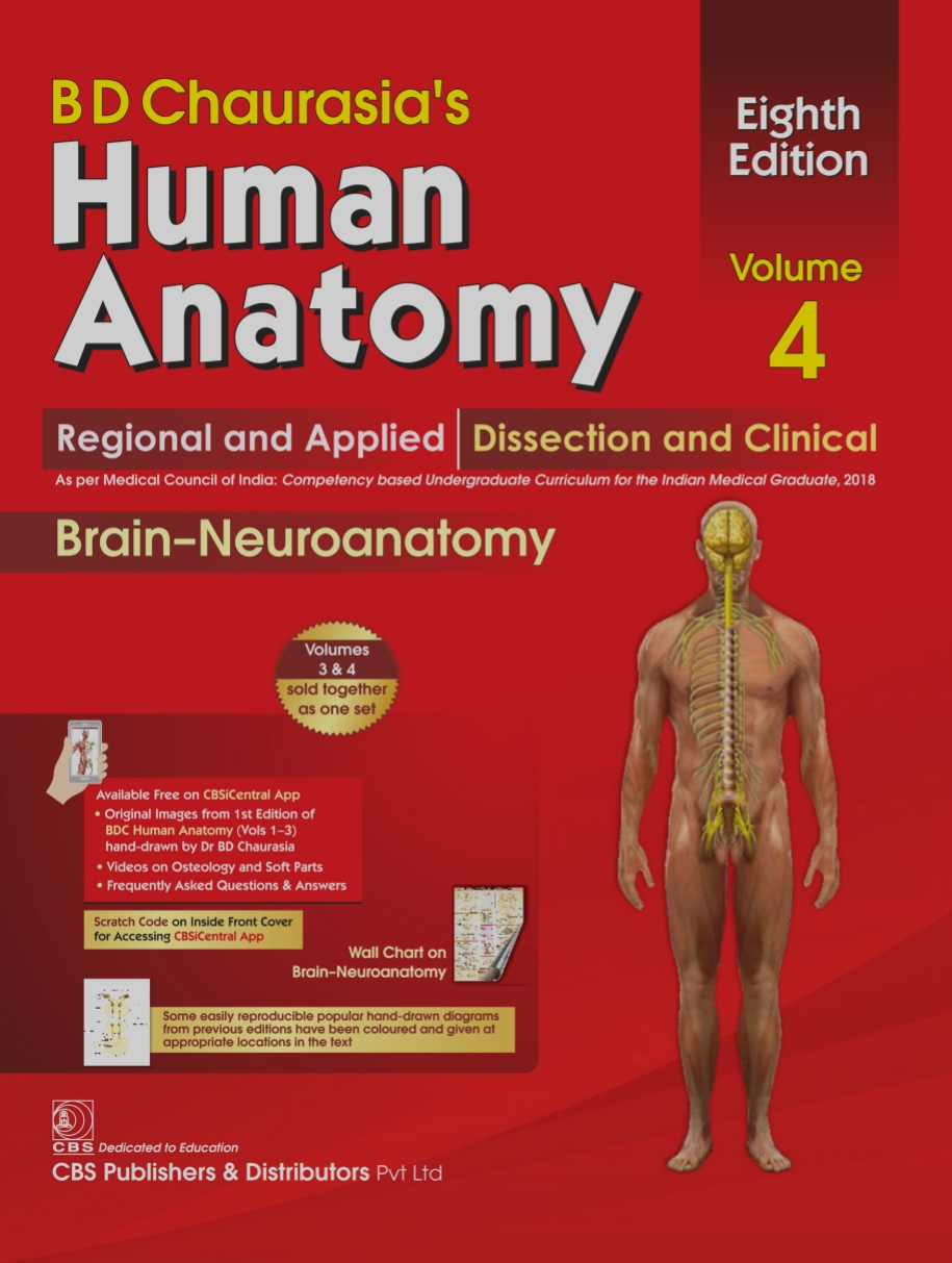 Human Anatomy Brainneuroanatomy 8th Edition Bd Chaurasia