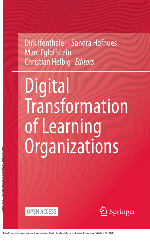 Digital Transformation Of Learning Organizations 1st Edition Dirk Ifenthaler