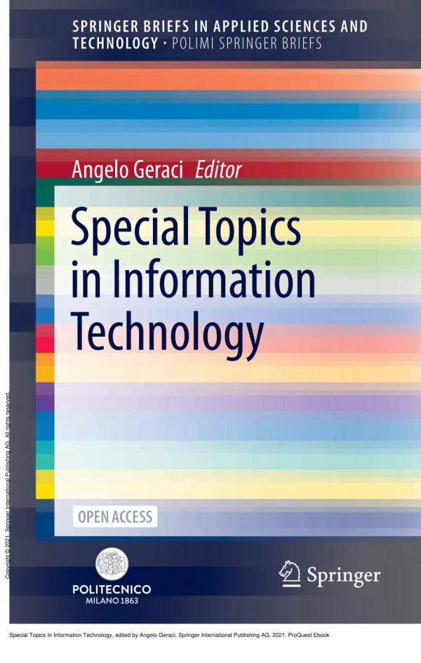 Special Topics In Information Technology 1st Edition Angelo Geraci