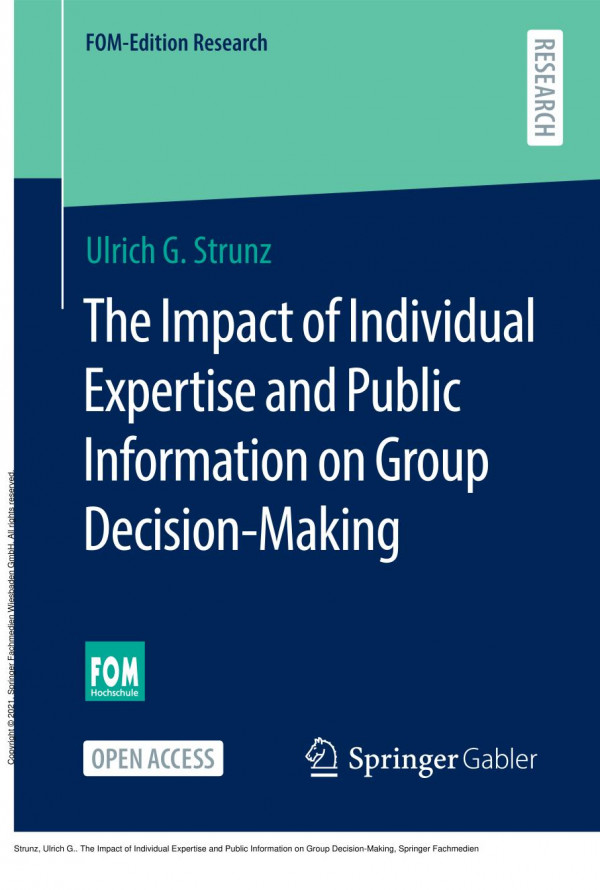 The Impact Of Individual Expertise And Public Information On Group Decisionmaking 1st Edition Ulrich G Strunz
