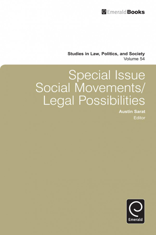 Special Issue Social Movementslegal Possibilities Social Movementslegal Possibilities 1st Edition Austin Sarat Austin Sarat