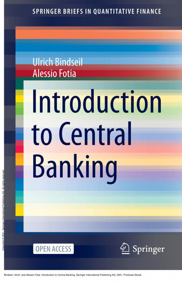 Introduction To Central Banking 1st Edition Ulrich Bindseil Alessio Fotia