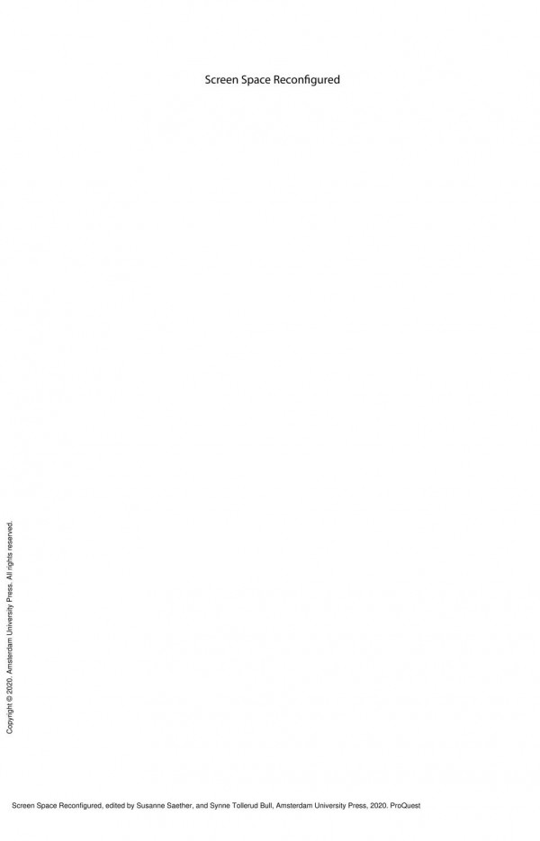 Screen Space Reconfigured 1st Edition Susanne Saether Synne Tollerud Bull