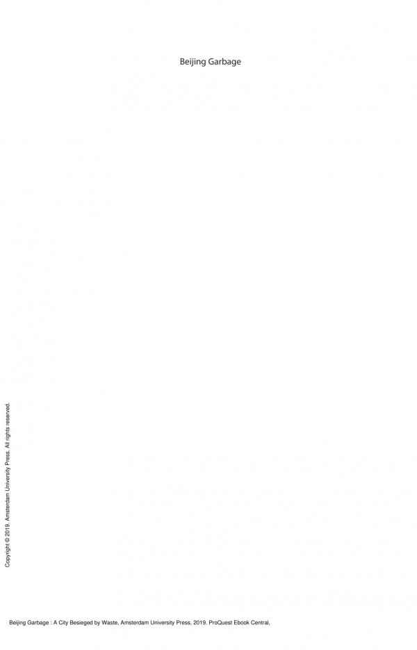 Beijing Garbage A City Besieged By Waste 1st Edition Stefan Landsberger