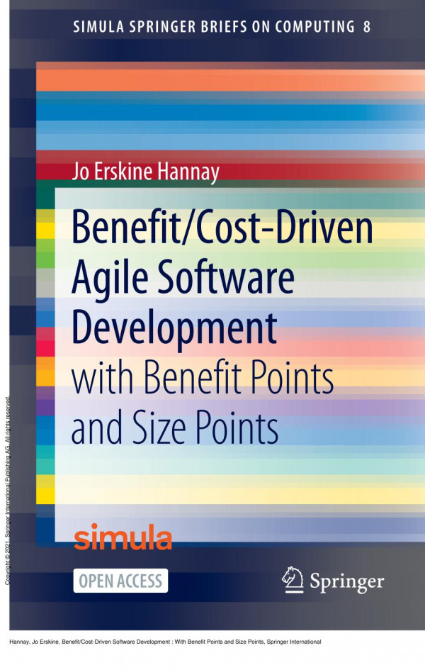 Benefitcostdriven Software Development With Benefit Points And Size Points 1st Edition Jo Erskine Hannay