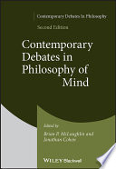 Contemporary Debates In Philosophy Of Mind 2nd Edition Jonathan Cohen