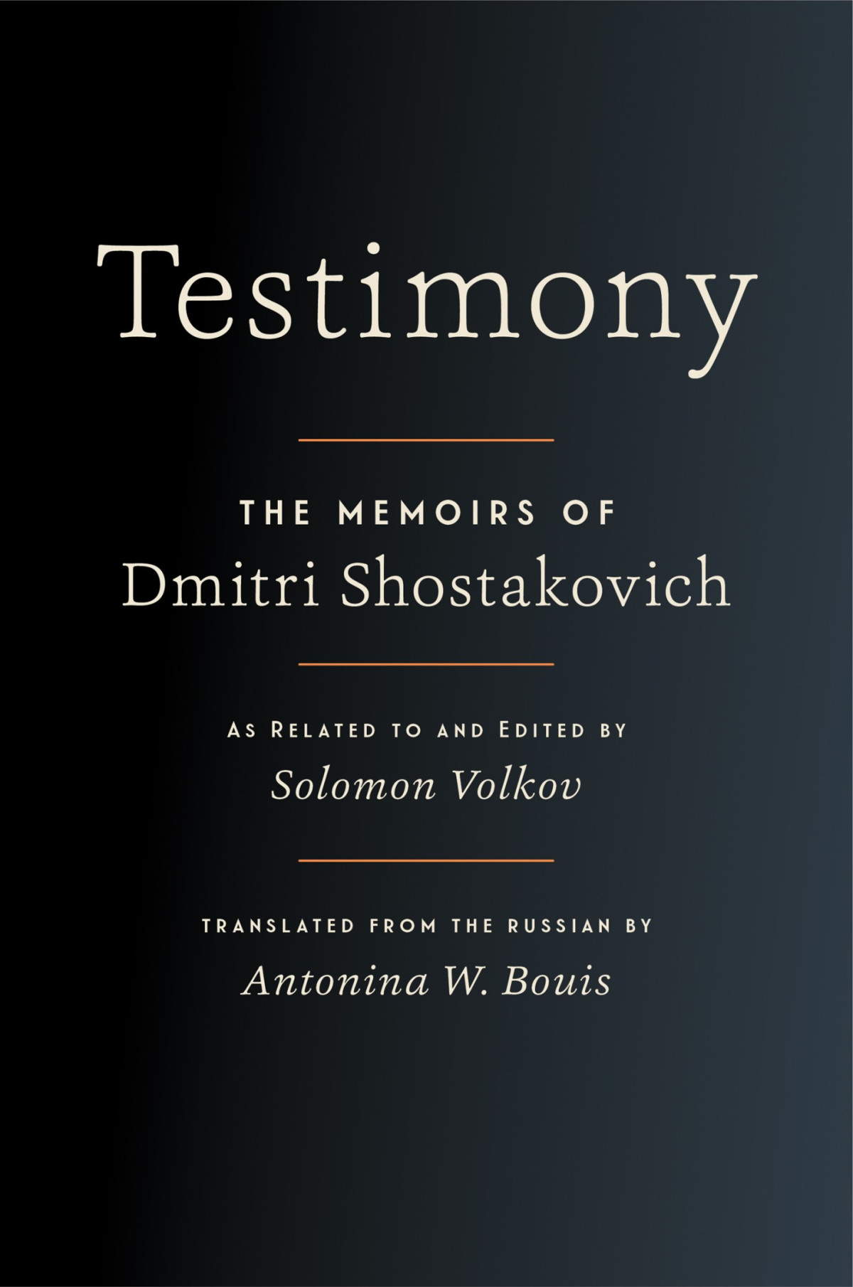 Testimony The Memoirs Of Dmitri Shostakovich Solomon Volkov
