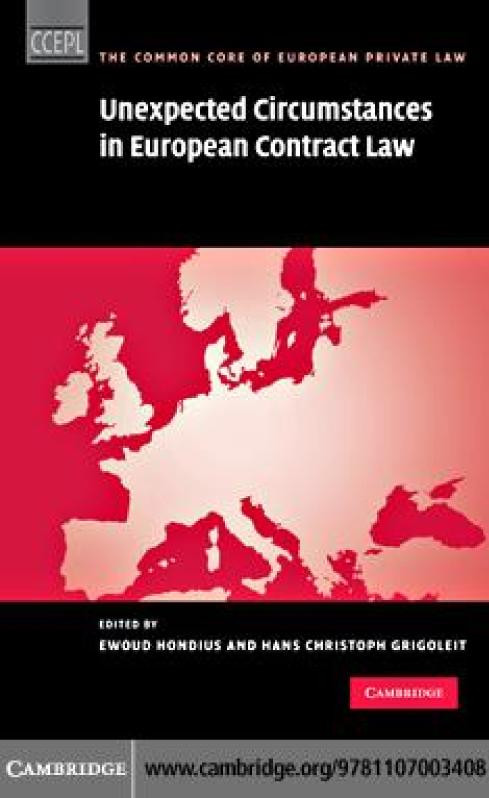 Unexpected Circumstances In European Contract Law Ewoud Hondius Christoph Grigoleit