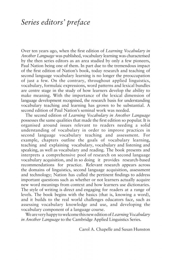 Learning Vocabulary In Another Language 2nd Edition Isp Nation
