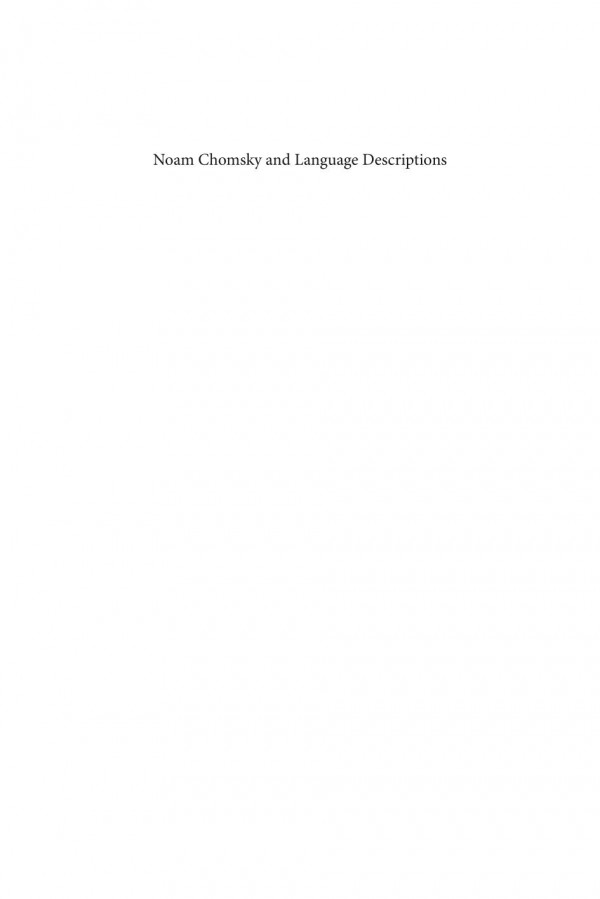 Noam Chomsky And Language Descriptions 1st Edition John Ole Askedal Ian Roberts Tomonori Matsushita