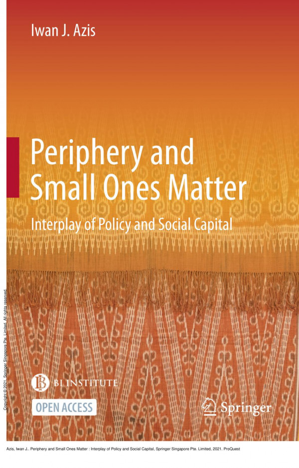 Periphery And Small Ones Matter Interplay Of Policy And Social Capital 1st Edition Iwan J Azis