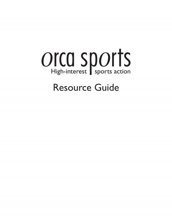 Orca Sports Resource Guide High Interest Sports Action 1st Edition Susan Geye Janice Reynolds Sarah N Harvey Susan Greye