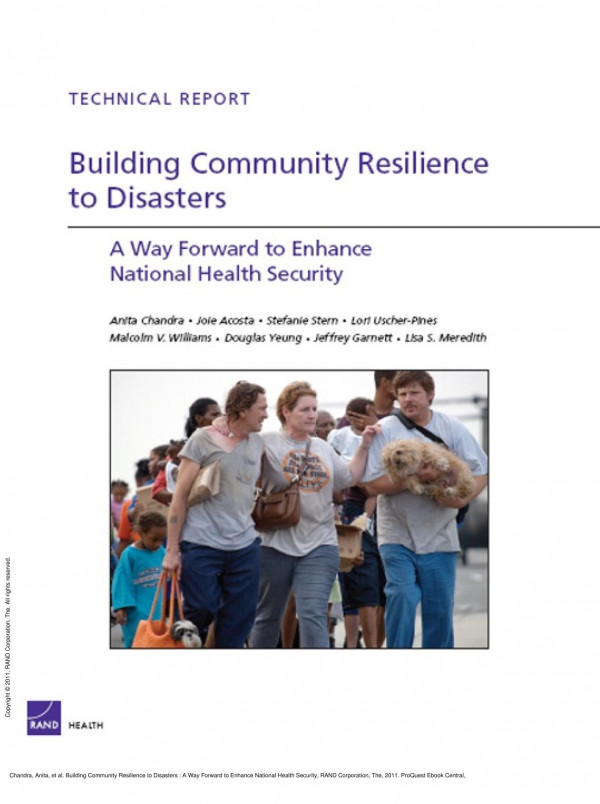 Building Community Resilience To Disasters A Way Forward To Enhance National Health Security 1st Edition Anita Chandra Joie Acosta Stefanie Stern Lori Uscherpines Malcolm V Williams Douglas Yeung