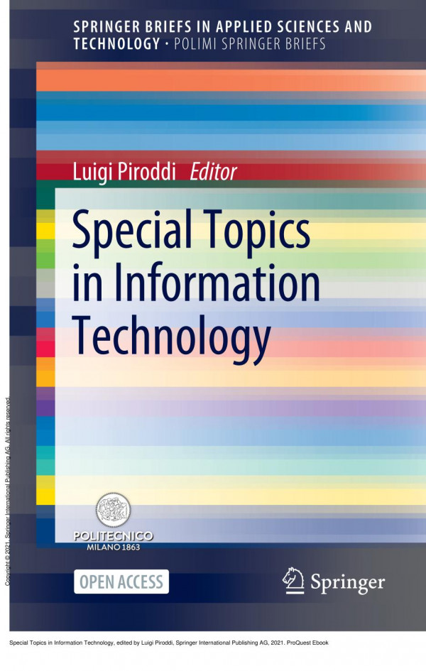 Special Topics In Information Technology 1st Edition Luigi Piroddi