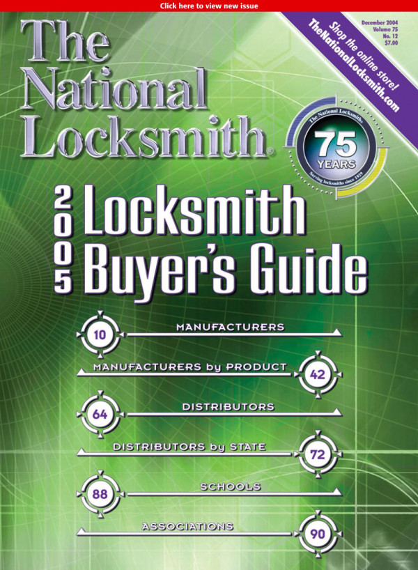 The National Locksmith Volume 75 Number 12 12th Edition The National Locksmith