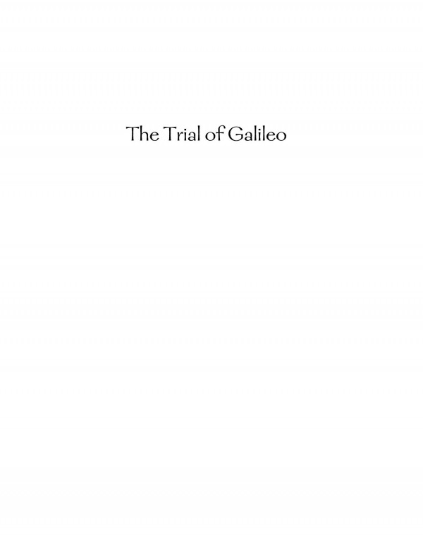 The Trial Of Galileo Aristotelianism The New Cosmology And The Catholic Church 16161633 Frederick Purnell