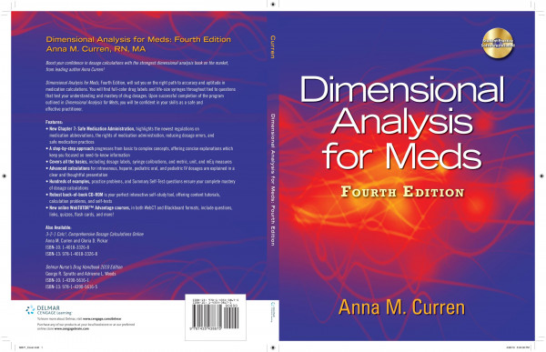 Dimensional Analysis For Meds 4th Edition Anna M Curren