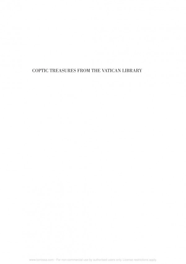 Coptic Treasures From The Vatican Library A Selection Of Coptic Copticarabic And Ethiopic Manuscripts Paolo Buzi Editor