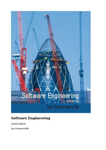 Software Engineering 10th Edition Ian Sommerville