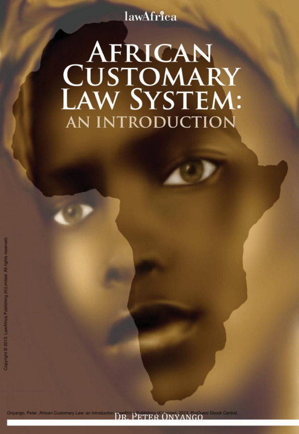 African Customary Law An Introduction 1st Edition Peter Onyango