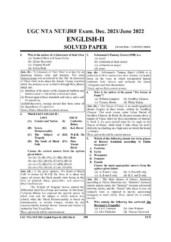 Nta Ugcnetjrf English Paperii Solved Papers Dec 2021june 2022 To June 2023 Yct Expert Team