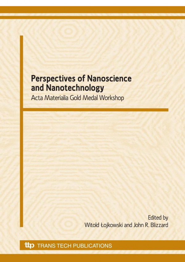 Perspectives Of Nanoscience And Nanotechnology 1st Edition Witold Ojkowski John R Blizzard