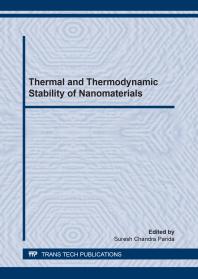 Thermal And Thermodynamic Stability Of Nanomaterials 1st Edition Suresh Chandra Parida
