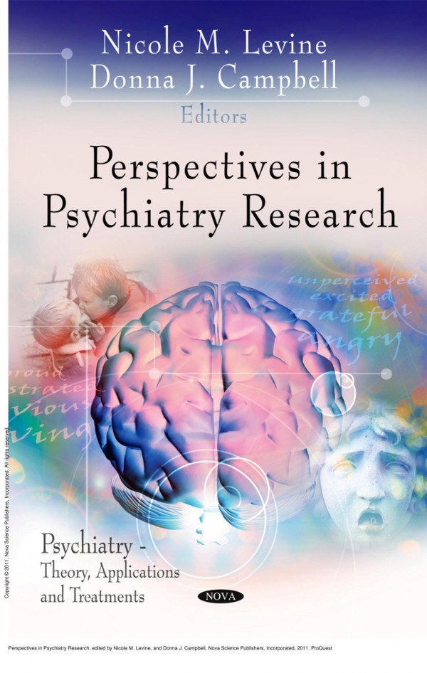 Perspectives In Psychiatry Research 1st Edition Nicole M Levine Donna J Campbell