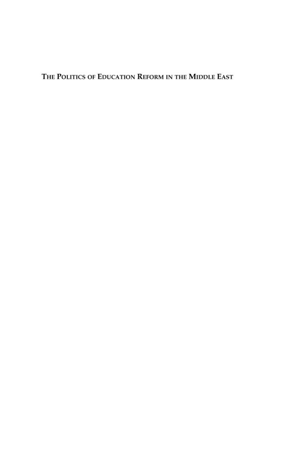 The Politics Of Education Reform In The Middle East Self And Other In Textbooks And Curricula Samira Alayan Editor Achim Rohde Editor Sarhan Dhouib Editor