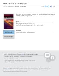 Frontiers Of Engineering Reports On Leadingedge Engineering From The 2016 Symposium 1st Edition National Academy Of Engineering