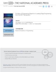 Frontiers Of Engineering Reports On Leadingedge Engineering From The 2017 Symposium 1st Edition National Academy Of Engineering
