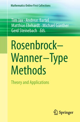 Rosenbrockwannertype Methods Theory And Applications 1st Ed 2021 Tim Jax