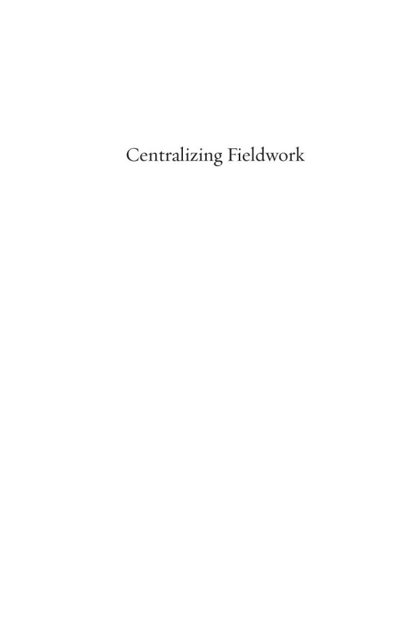 Centralizing Fieldwork Critical Perspectives From Primatology Biological And Social Anthropology Jeremy Macclancy Editor
