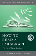 How To Read A Paragraph 2nd Edition Richard Paul Linda Elder