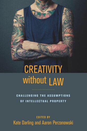 Creativity Without Law Challenging The Assumptions Of Intellectual Property Kate Darling Editor Aaron Perzanowski Editor