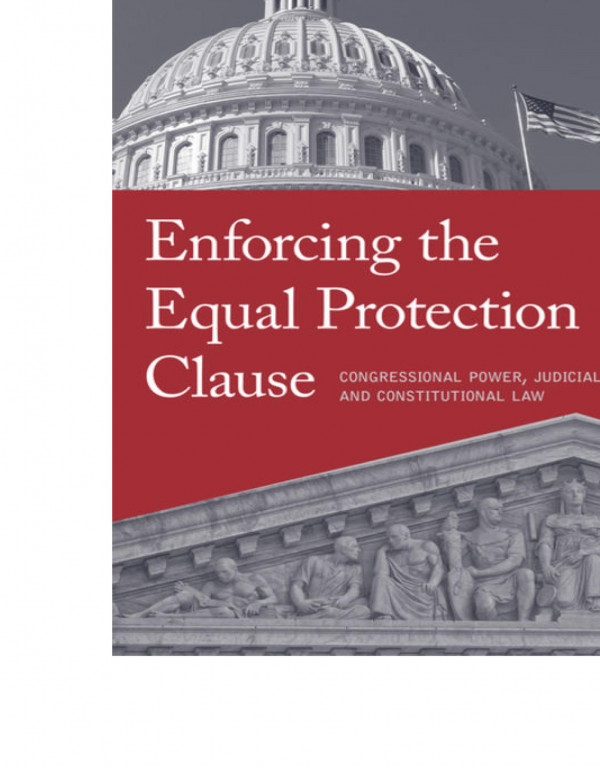 Enforcing The Equal Protection Clause Congressional Power Judicial Doctrine And Constitutional Law William D Araiza