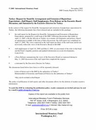 Turkey Request For Standby Arrangement And Extension Of Repurchase Expectations Staff Report Staff Supplements Press Release On The Executive Board Discussion And Statement By The Executive Director For Turkey 1st Edition International Monetary Fund