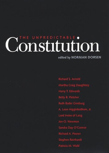 The Unpredictable Constitution Norman Dorsen Editor
