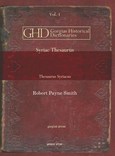 Syriac Thesaurus Thesaurus Syriacus Robert Payne Smith