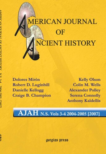 American Journal Of Ancient History New Series 34 20042005 2007 34 T Corey Brennan Editor