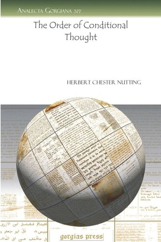 The Order Of Conditional Thought Herbert Chester Nutting
