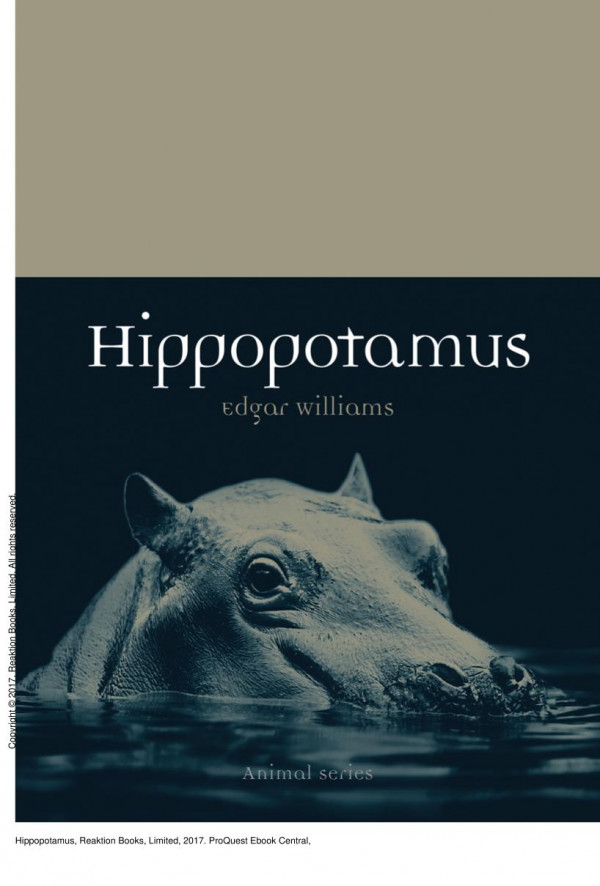 Hippopotamus 1st Edition Edgar Williams