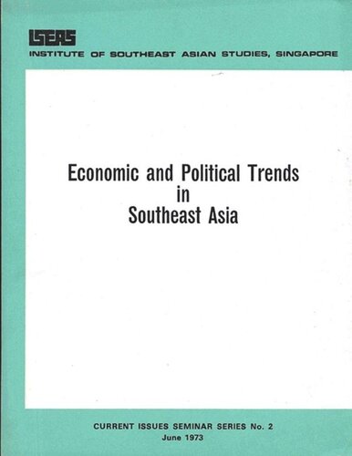 Economic And Political Trends In Southeast Asia V Kanapathy Lau Teik Soon Gerald Tan