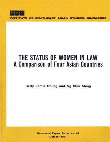 The Status Of Women In Law A Comparison Of Four Asian Countries Betty Jamie Chung Shui Meng Ng