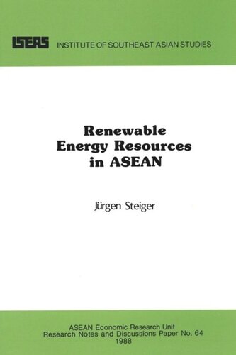 Renewable Energy Resources In Asean Jurgen Steiger