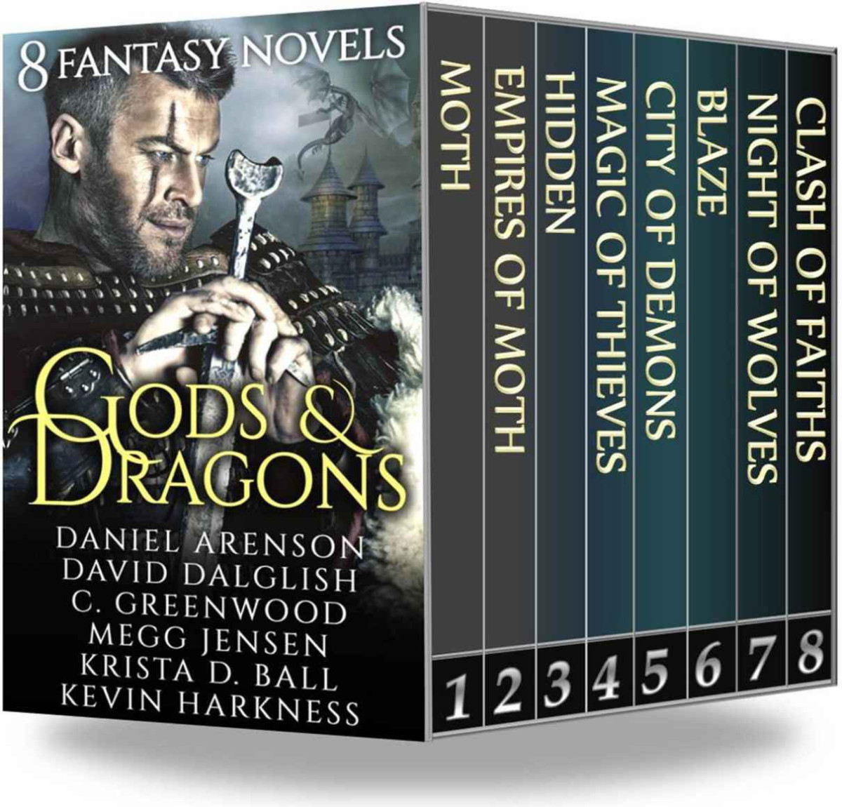 Gods Dragons 8 Fantasy Novels Daniel Arenson David Dalglish C Greenwood Megg Jensen Krista D Ball Kevin Harkness