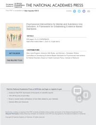 Psychosocial Interventions For Mental And Substance Use Disorders A Framework For Establishing Evidencebased Standards 1st Edition Institute Of Medicine Board On Health Sciences Policy Committee On Developing Evidencebased Standards For Psychosocial Interventions For Mental Disorders Monica L Gonzalez Adrienne Stith Butler Mary Jane England