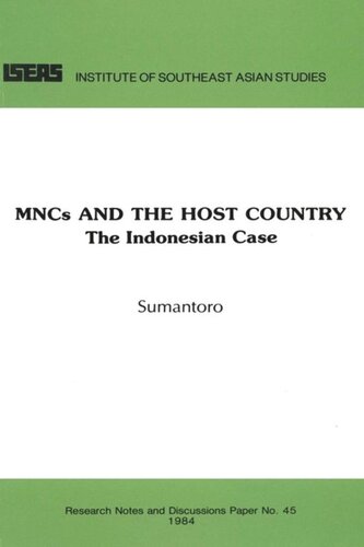 Mncs And The Host Country The Indonesian Case Sumantoro Martowijoyo