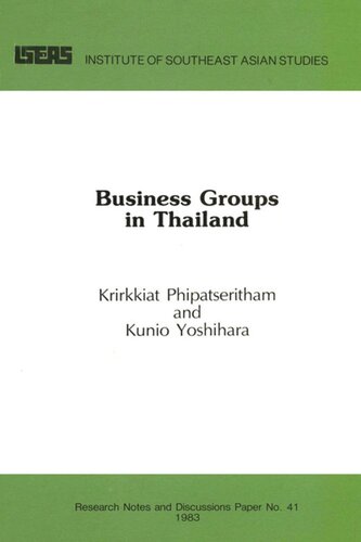 Business Groups In Thailand Krirkkiat Phipatseritham Kunio Yoshihara